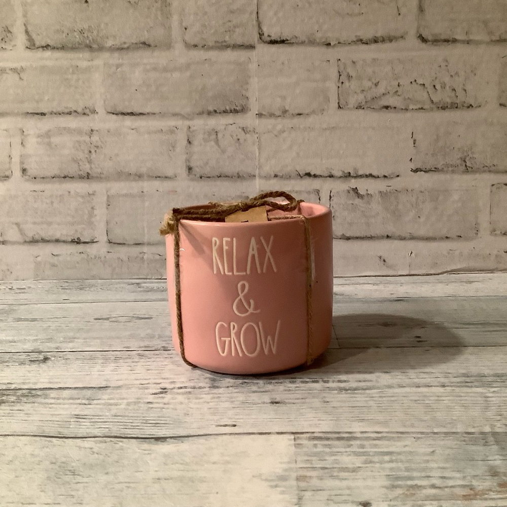 Rae Dunn Ceramic 4” Relax & Grow Planter